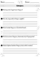 Vorschau - Arbeitsblätter - Känguru MEGABUNDLE - Wissenskartei, Lückentext, Steckbrief, Suchsel, Quizkarten - Seite 3