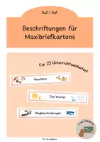 Vorschau - Anderer Materialtyp - Beschriftungen für Maxibriefkartons (DaZ / DaF) - Deckblatt