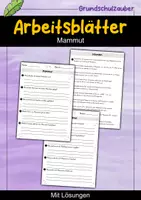 Vorschau - Arbeitsblätter - Mammut MEGABUNDLE - Wissenskartei, Lückentext, Steckbrief, Suchsel, Quizkarten - Seite 1