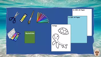 Vorschau - Mal- und Bastelvorlagen - Tilda die glitzernde Schildkröte Klasse 1-4 Kunst Meerestiere - Seite 2