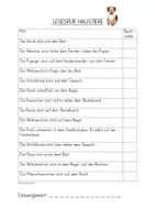 Vorschau - Arbeitsblätter - Lesespur - Präpositionen (Haustiere) - DAZ / DAF - Seite 2