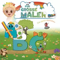Vorschau - Mal- und Bastelvorlagen - Für große Maler – Das Alphabet-Malbuch mit Alonies und Berufen - Deckblatt