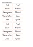 Vorschau - Fördermaterial/Inklusion - Klettmappen: Schulsachen (Zuordnung Wortbild & Begriff) - Seite 3