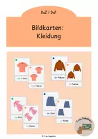 Vorschau - Präsentationen/Tafelbilder - Bildkarten - Kleidung (DaZ / DaF) - Deckblatt