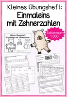 Vorschau - Unterrichtsreihen - Multiplikation und Division von Zehnerzahlen im Zahlenraum 1000 (Einmaleins mit Zehnerzahlen) - kleines Übungsheft - Deckblatt