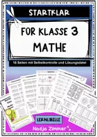Vorschau - Arbeitsblätter - Startklar für Mathe Klasse 3 - Wiederholungsheft des Unterrichtsstoffes Klasse 2 - Deckblatt
