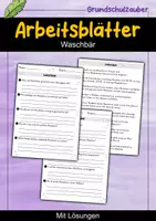 Vorschau - Arbeitsblätter - Waschbär MEGABUNDLE - Wissenskartei, Lückentext, Steckbrief, Suchsel, Quizkarten - Seite 1