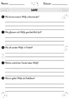 Vorschau - Arbeitsblätter - Wolf MEGABUNDLE - Wissenskartei, Lückentext, Steckbrief, Suchsel - Seite 3
