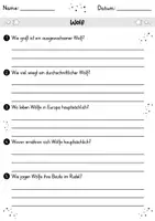 Vorschau - Arbeitsblätter - Wolf MEGABUNDLE - Wissenskartei, Lückentext, Steckbrief, Suchsel - Seite 2