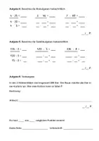 Vorschau - Klassenarbeiten - Mathe-Klassenarbeit (3. Klasse, Multiplikation und Division mit Zehnerzahlen) - Seite 1