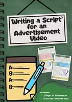 Vorschau - Arbeitsblätter - Writing Advertisement Video Scripts: Hook, Message, CTA - Deckblatt