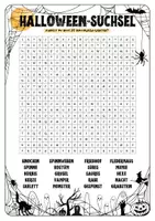 Vorschau - Arbeitsblätter - Halloween - Suchsel / Wortgitter (4 Versionen) - Seite 1