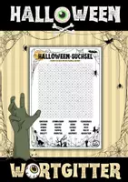 Vorschau - Arbeitsblätter - Halloween - Suchsel / Wortgitter (4 Versionen) - Deckblatt