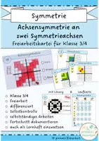 Vorschau - Arbeitsblätter - Symmetrie Freiarbeitskartei Klasse 3 4 - Deckblatt