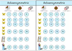 Vorschau - Arbeitsblätter - Symmetrie Freiarbeitskartei Klasse 3 4 - Seite 1