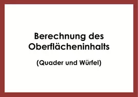 Vorschau - Fördermaterial/Inklusion - Selbstlernmaterial zum Oberflächeninhalt von Quader und Würfel - Seite 2