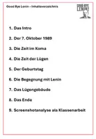 Vorschau - Arbeitsblätter - Filmanalyse "Good Bye Lenin!" - Film von W. Becker (2003) - Seite 1