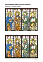 Vorschau - Mal- und Bastelvorlagen - Die 4 Evangelisten - Rätsel, Bilder, Quizfragen, Malarbeit, Infos - Seite 1