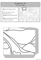 Vorschau - Arbeitsblätter - Gemeinschaftsbild / Kooperatives Poster - "Die gelbe Kuh" von Franz Marc - Seite 3