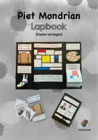 Vorschau - Mal- und Bastelvorlagen - Lapbook „Piet Mondrian“ - Deckblatt