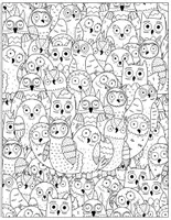 Aperçu - Feuilles d'exercices - Delightful Doodles & Charming Creatures Coloring Pages - Page 2
