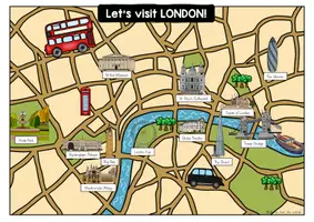 Vorschau - Unterrichtsreihen - London Karte & Directions Englisch Grundschule (Klasse 3–4) – Arbeitsblätter, Stadtplan & Dialoge zu „Asking for Directions“ - Seite 1