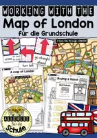 Vorschau - Unterrichtsreihen - London Karte & Directions Englisch Grundschule (Klasse 3–4) – Arbeitsblätter, Stadtplan & Dialoge zu „Asking for Directions“ - Deckblatt