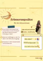 Vorschau - Poster - Erinnerungsätze Checkliste für den Klassenraum - Deckblatt