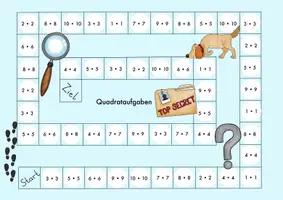 Vorschau - Spiele - Einmaleins Quadrataufgaben Würfelspiel - Seite 2