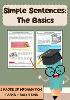 Vorschau - Arbeitsblätter - Simple Sentences The Basics - Deckblatt