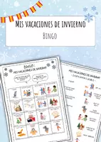 Vorschau - Arbeitsblätter - Mis vacaciones de invierno - Pretérito perfecto - Deckblatt