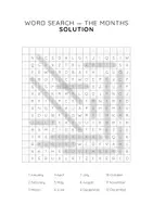 Aperçu - Fiches - THE MONTHS / Word Search / English Puzzle / EFL ESL - Page 3
