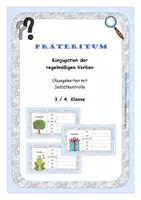 Vorschau - Fördermaterial/Inklusion - Präteritum - Übungskarten (regelmäßige Verben) - Deckblatt