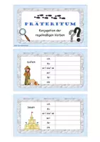 Vorschau - Fördermaterial/Inklusion - Präteritum - Übungskarten (regelmäßige Verben) - Seite 1