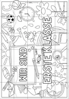 Vorschau - Mal- und Bastelvorlagen - Einschulung / Schulstart - Gemeinschaftsbild - WIR SIND ERSTE KLASSE / 1. Klasse - Seite 3