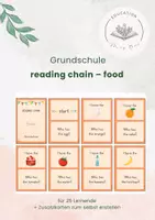 Vorschau - Spiele - Lesekette/reading chain – food - Deckblatt