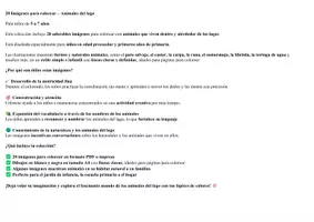 Vista previa - Manualidades / Dibujos para colorear - 20 Imágenes para colorear - Animales del lago - página 1