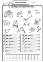 Vorschau - Arbeitsblätter - Lesen lernen Deutsch Klasse 1, 2, DaZ, Differenzierte Sommer-Lesespur - Seite 2