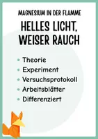 Vorschau - Arbeitsblätter - Magnesium in der Flamme - Metalle - Theorie, Protokoll, Arbeitsblätter, Differenziert - Deckblatt