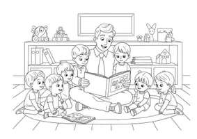 Vista previa - Manualidades / Dibujos para colorear - 20 Imágenes para colorear - Los hombres en el trabajo asistencial - página 3