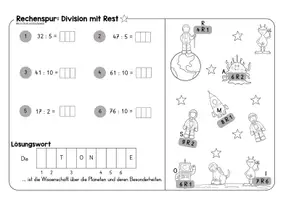 Vorschau - Arbeitsblätter - Arbeitsblatt Rechenspur - Division mit Rest - Seite 3