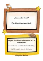 Vorschau - Text - Ganz besondere Freunde- Minitheaterstück/Musical - Deckblatt