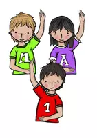 Vorschau - selbst erstellte Cliparts/Grafiken - ClipArt ABCs Kinder melden sich - Seite 1