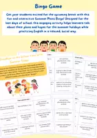 Vorschau - Arbeitsblätter - Say Goodbye to the School Year Summer Bingo - Deckblatt