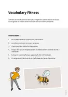 Aperçu - Jeux - Insects / Insectes: Vocabulary Fitness (Fitness du vocabulaire) - Page 1