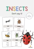 Aperçu - Jeux - Insects / Insectes: Don’t say it! (Jeu pour le cours d'anglais) - Page de couverture