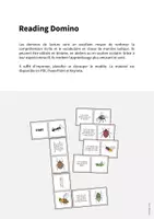 Aperçu - Jeux - Insects / Insectes: Reading Domino (Jeu pour le cours d'anglais) - Page 1