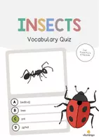 Aperçu - Jeux - Insects / Insectes: Vocabulary Quiz (Jeu de questions pour le cours d'anglais) - Page de couverture