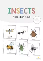 Aperçu - Fiches - Insects / Insectes: Accordion Fold (Jeu pour le cours d'anglais) - Page de couverture