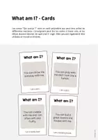 Aperçu - Jeux - Toys / Jouets: What am I? - Cards (Jeu pour le cours d'anglais) - Page 1